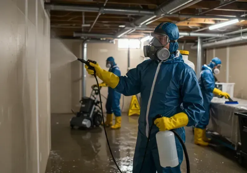 Basement Sanitization and Antimicrobial Treatment process in Billings County, ND