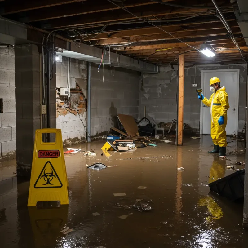 Flooded Basement Electrical Hazard in Billings County, ND Property