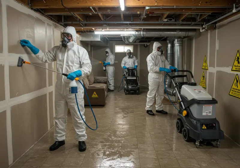 Basement Moisture Removal and Structural Drying process in Billings County, ND